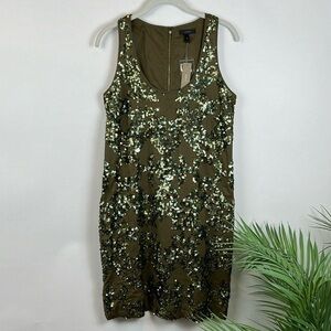 J. Crew Olive Green Midi Dress